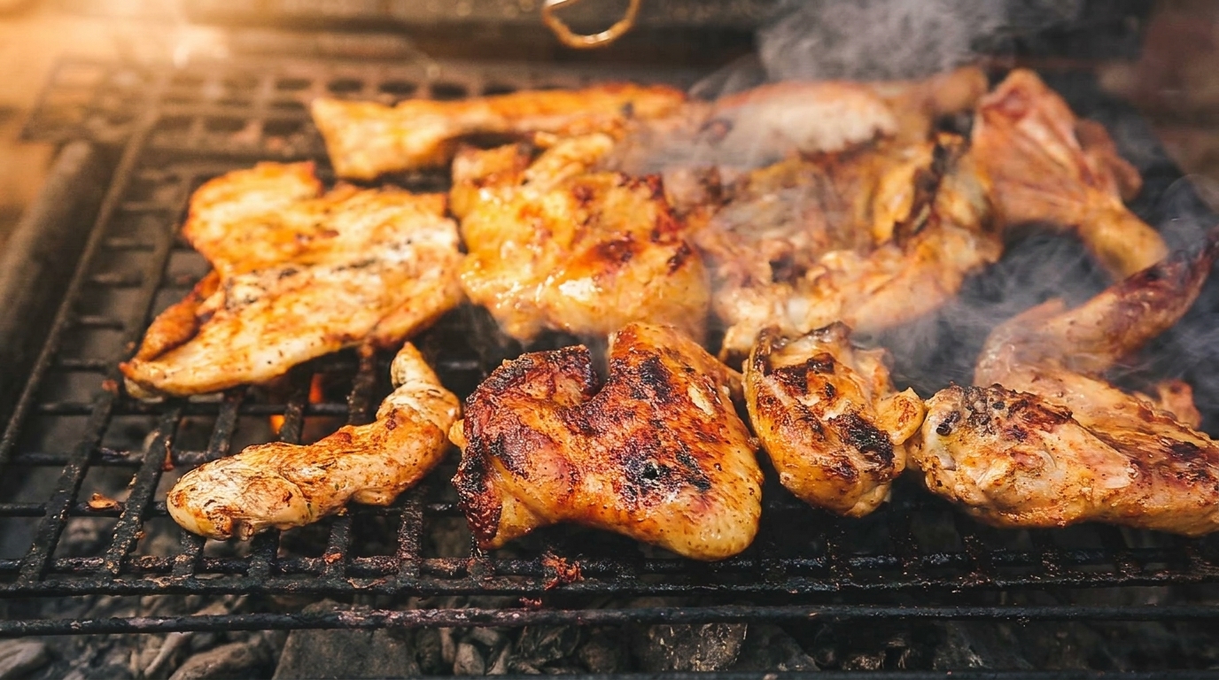 Two People and a Grill
