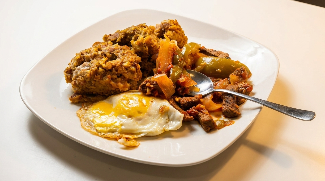 A Real Latin Breakfast Plate