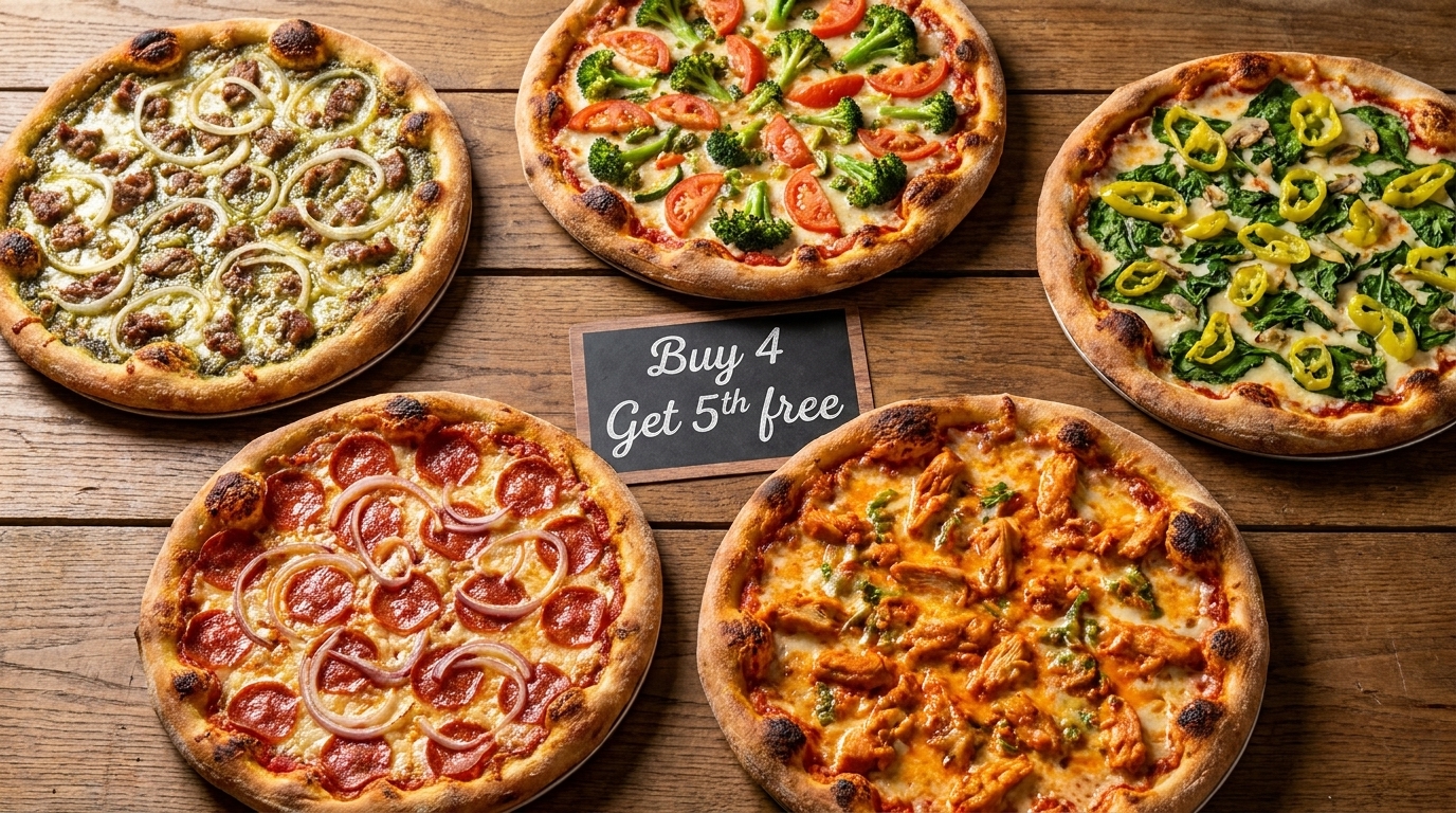 Buy 4 Pies, Get the 5th Free