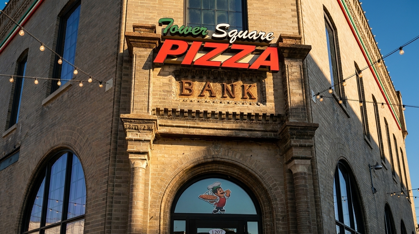 A Pizza Place in a Historic Bank