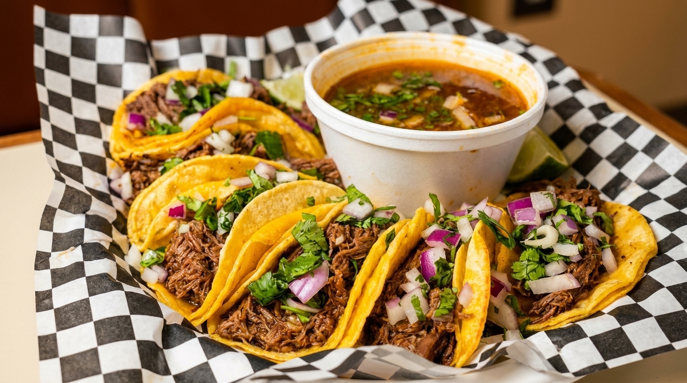 Our Signature Birria Tacos
