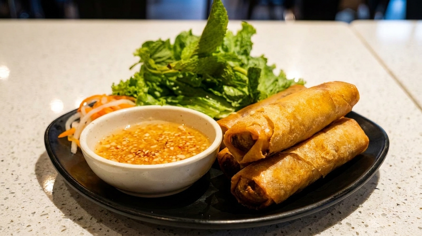Complimentary Egg Rolls for Every Guest
