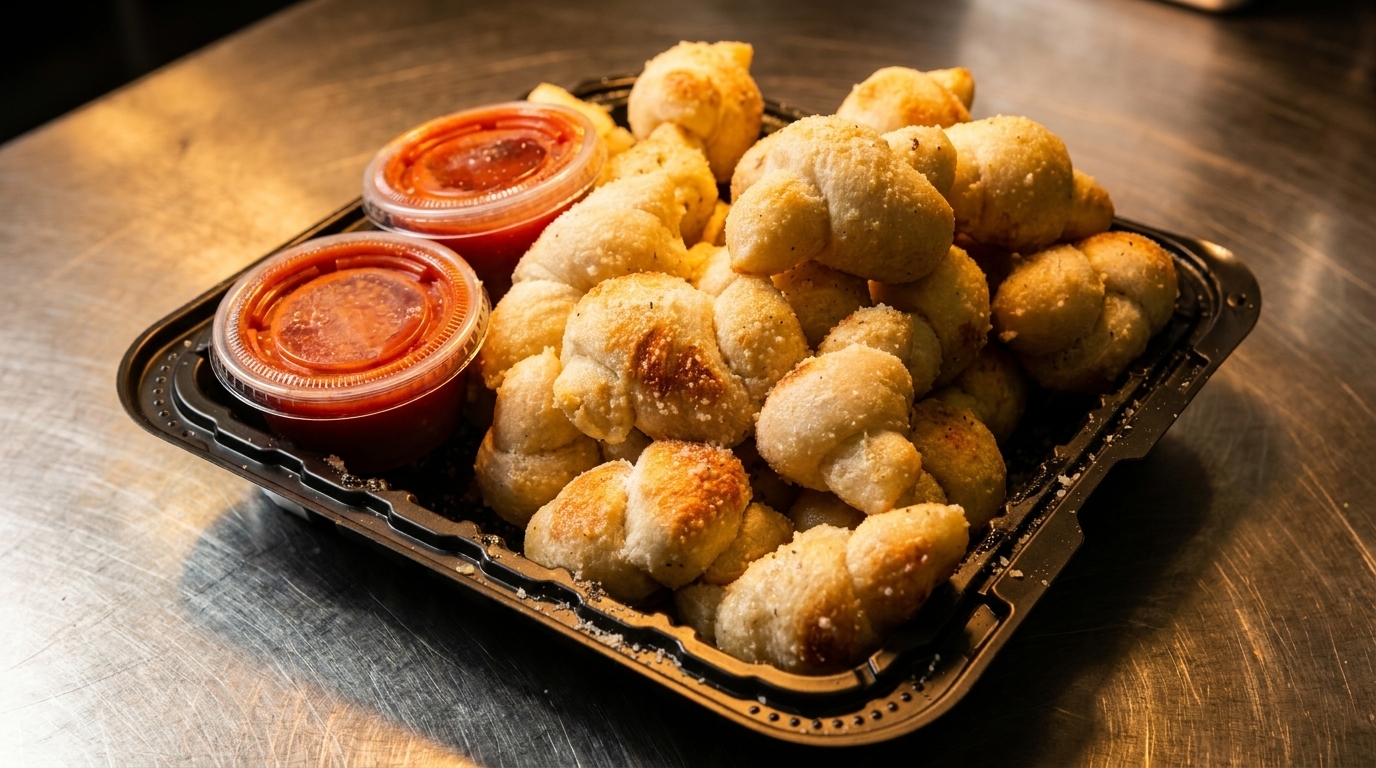 Garlic Knots by the Tray