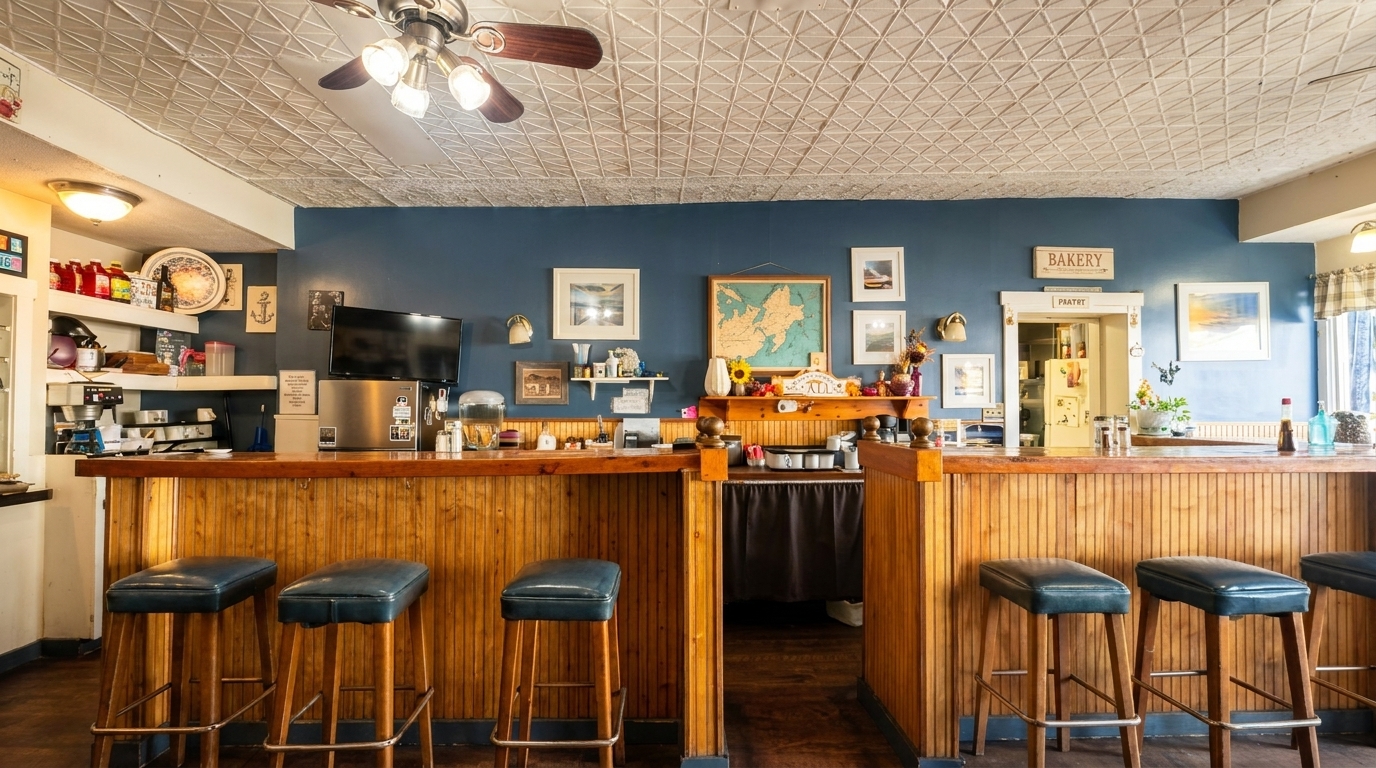 The Two Sisters Diner Counter