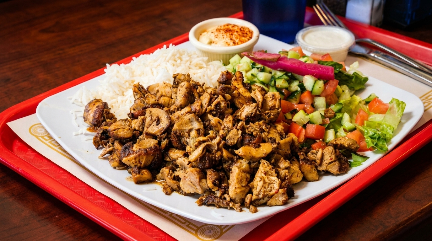 Beef Shish Kabob and Chicken Shawarma