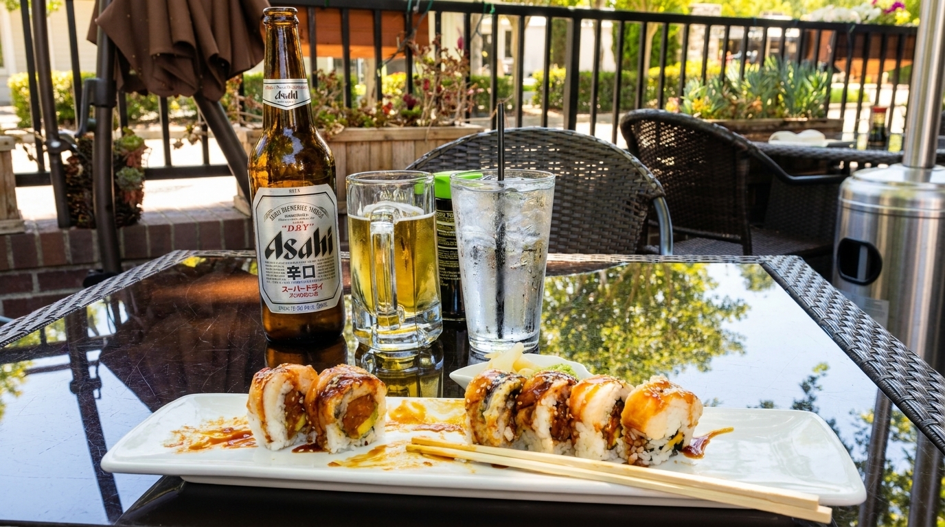 Sake, Beer & Sushi on the Patio