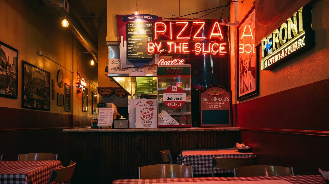 Pizza by the Slice Counter