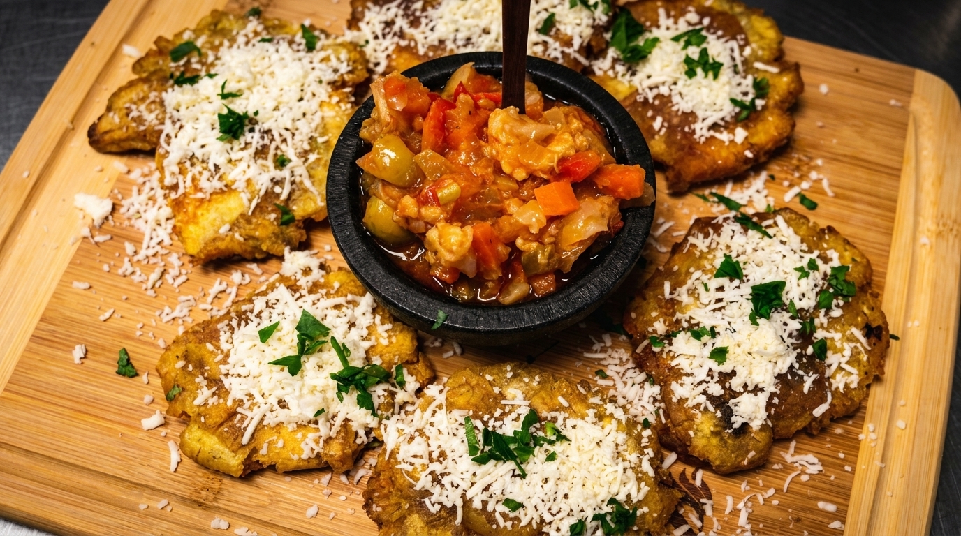 Tostones with Queso Blanco