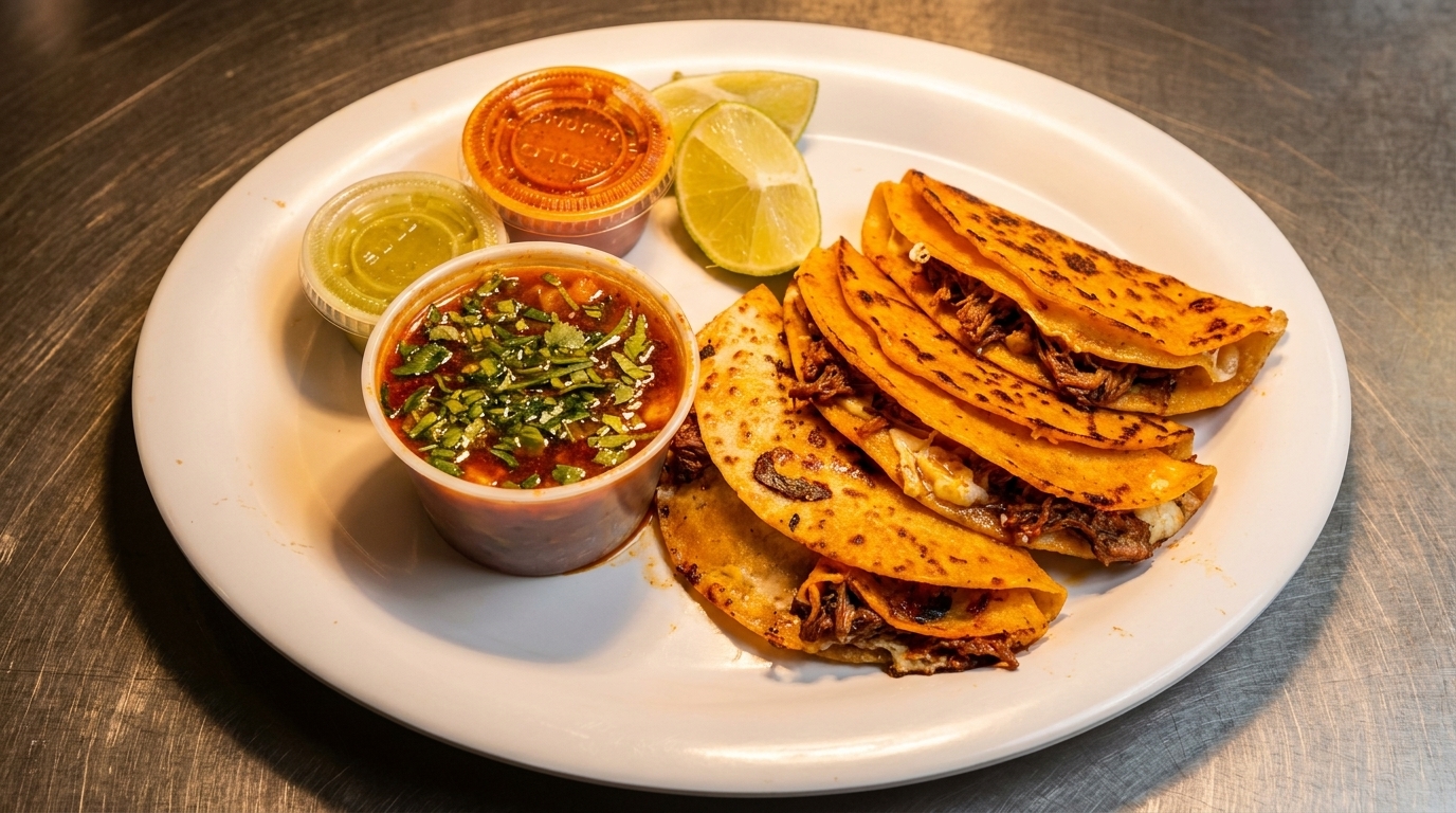 Birria Tacos at a Pizzeria