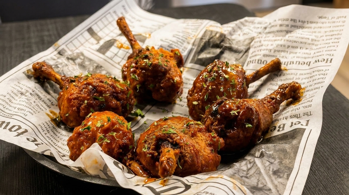 Bourbon Lollipop Chicken